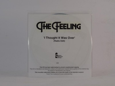 THE FEELING I THOUGHT IT WAS OVER (E35) 1 Track Promo CD Single including White 