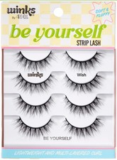 Ardell Winks Be Yourself Lashes - Wish Style, Black Strip Lashes for Dramatic Do