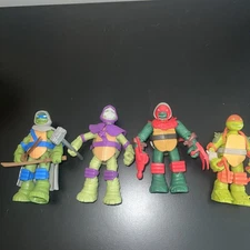 Teenage Mutant Ninja Turtles 2014 Mystic Turtles Lot Of 4 Leo Raph Don Mikey