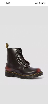 Dr. Martens 1460 Pascal Front Zip Combat Boots - Cherry Red