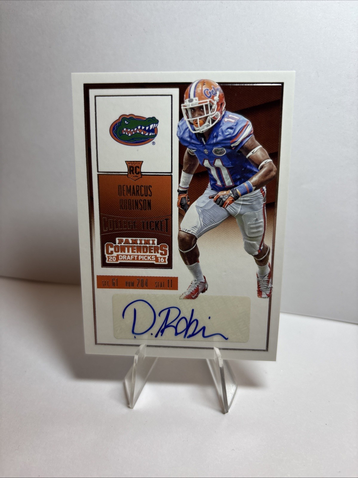 Demarcus Robinson Panini Contenders Draft Picks #114 Blue Jersey-Autograph-Bowl Ticket