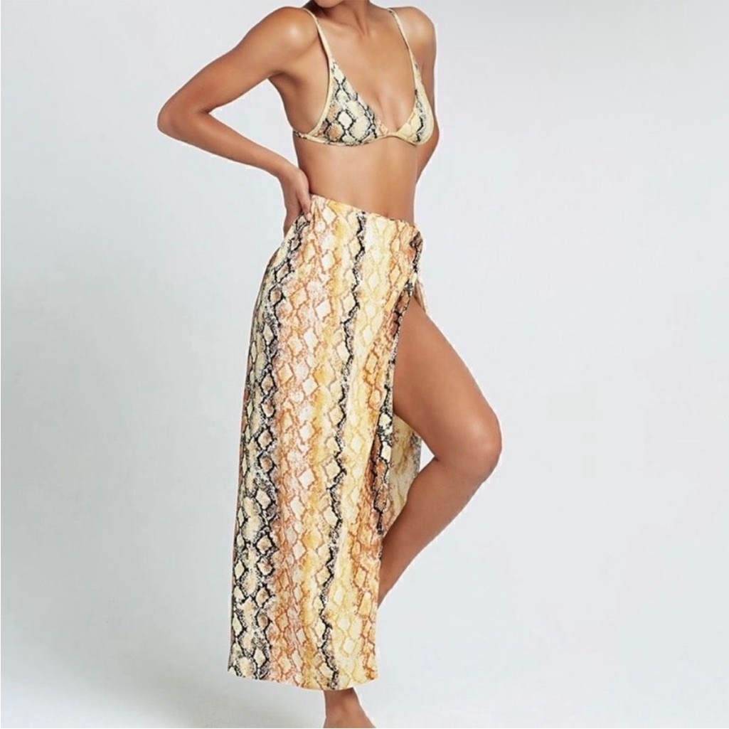 L*Space Pretty In Python Mia Cover Up Sarong Skir… - image 1