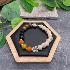 Handmade Ceramic Bead Beaded Stackable 6.5 Plus Stretch Bracelet New B606