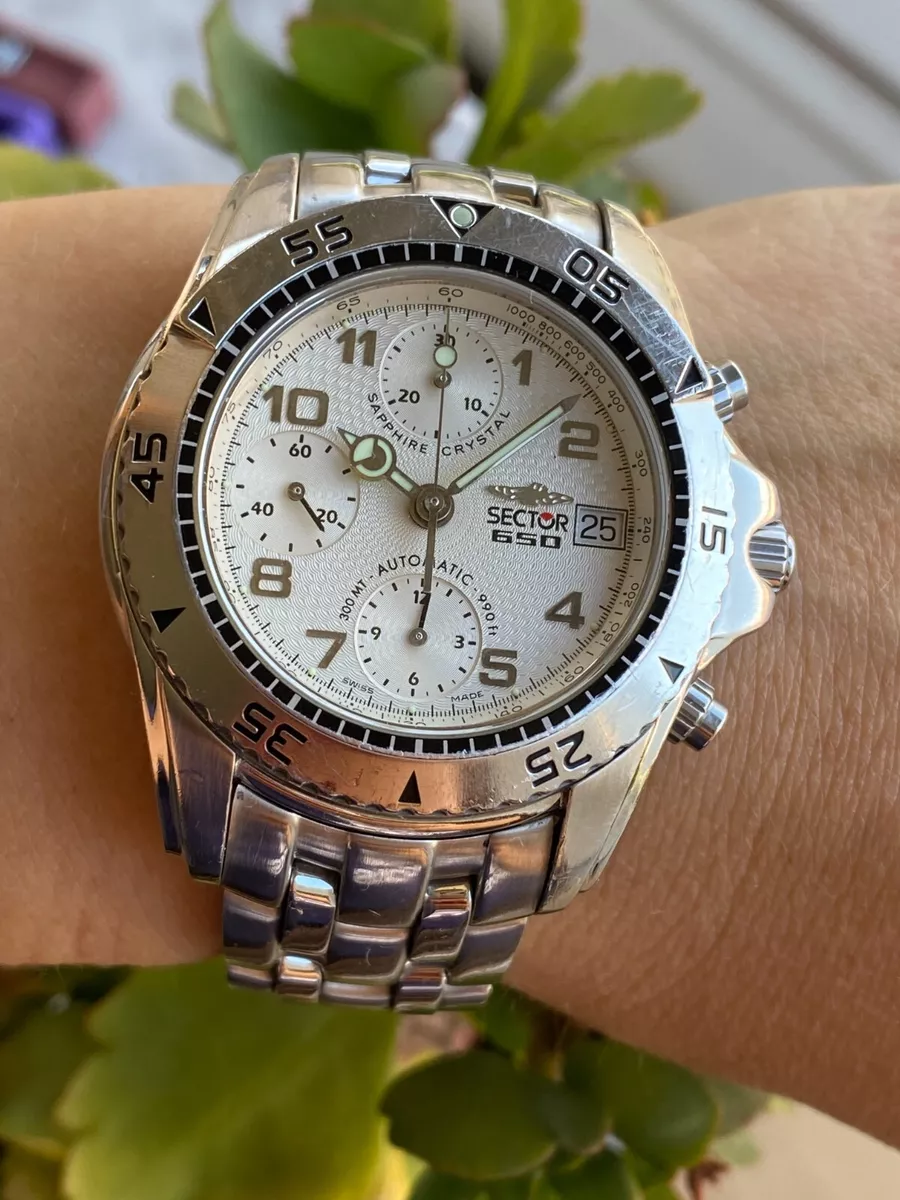 Sector 650 Watch Chronograph Diver 300M Automatic Mens 40mm Swiss 2623965165