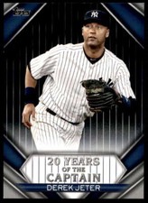 Derek Jeter Card 2020 Topps Update 20 Years of The Captain Black #YOC12 
