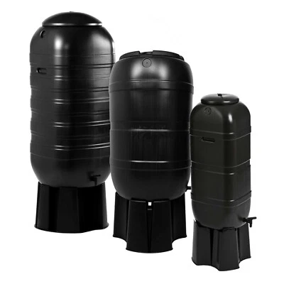 Kreher Regentonnen mit Deckel, Hahn, Stand & Füllautomat in versch. Größen