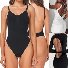 Thong Shapewear Bodysuit Women Firm Tummy Control Full Body Shaper
