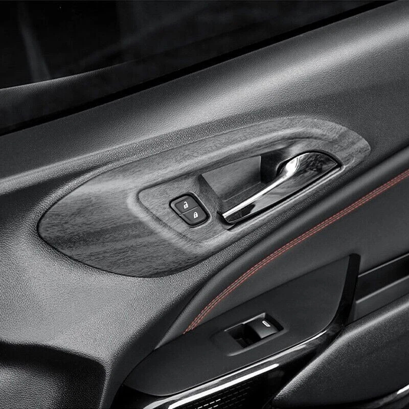 Para Chevrolet Trax 2023 2024 2025 Madera Grano Interior Puerta Manija Cuenco Cubierta Borde Foto 2 de 4
