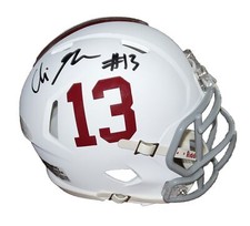 Malachi Moore Signed White Alabama Mini Helmet Proof JSA COA Autographed Auto