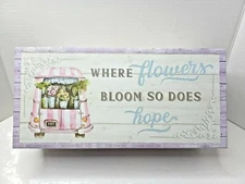 Decorative Storage Keepsake Box W/ Magnetic Lid 13.5x6.5x4.75 Fresh Cut Flowers