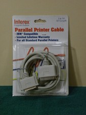 Interex Parallel Printer Cable I-4 10' Length DB25-M /Centronics 36-M IBM/PC