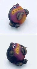 P. Art Funny Frogz Whimsical Heavy Fat Toad / Frog VintageFigurine