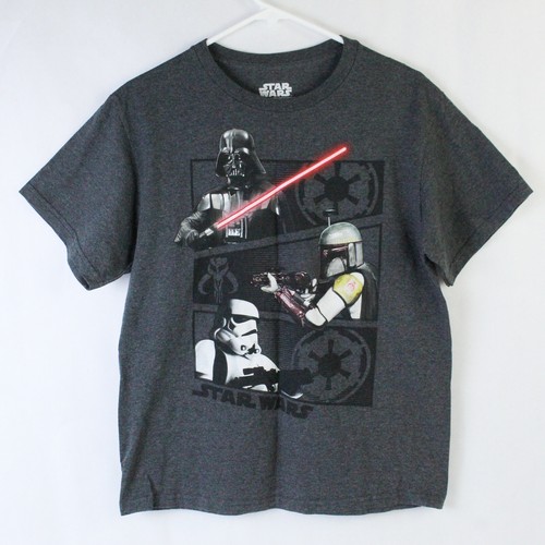 Star Wars Boys Graphic Tee Gray Size 18/20 XL Pre-Owned Very Good Condition
