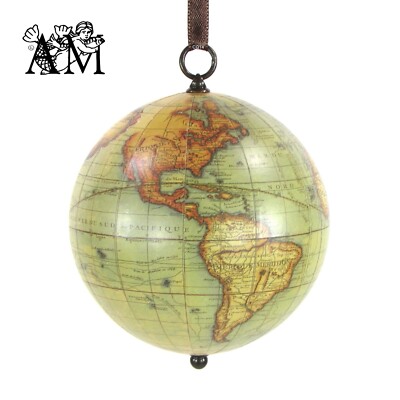 NEW Authentic Models AGE OF EXPLORATION - WORLD GLOBE 3'' Ornament GL031
