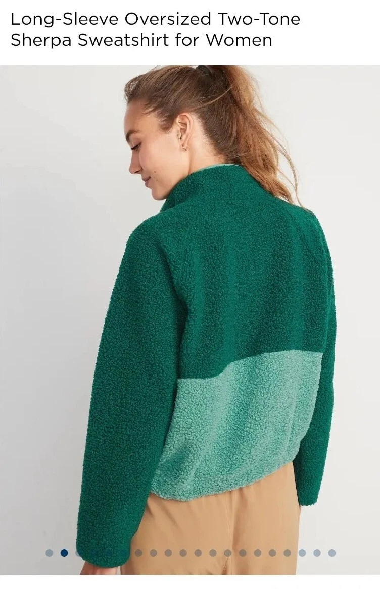 Womens tall sherpa pullover sales