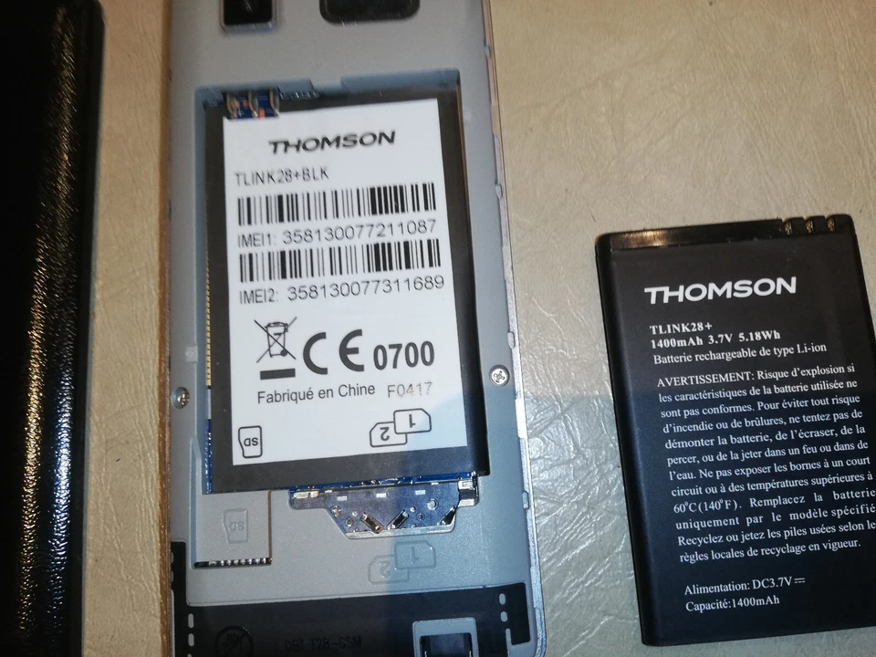Téléphone mobile thomson tlink28 mobile Bouygue, SIM + microSD - Photo 4/4