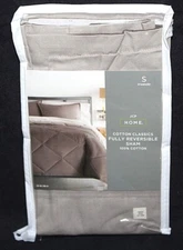 JCP Home Standard Cotton Classics Fully Reversible Khaki/Taupe Pillow Sham