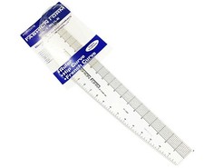 Fairgate Fashion Form 3-in-1 Ruler 01-128, Cast Acrylic, 24" Overall Length USA