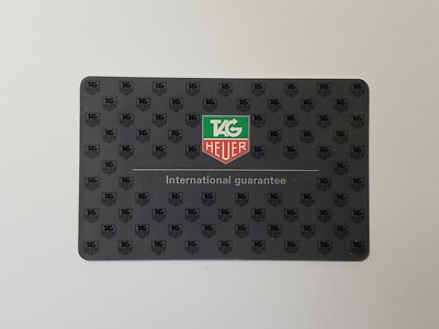 TAG HEUER INTERNATIONAL GUARANTEE CARD OPEN BLANK WITH DEALER