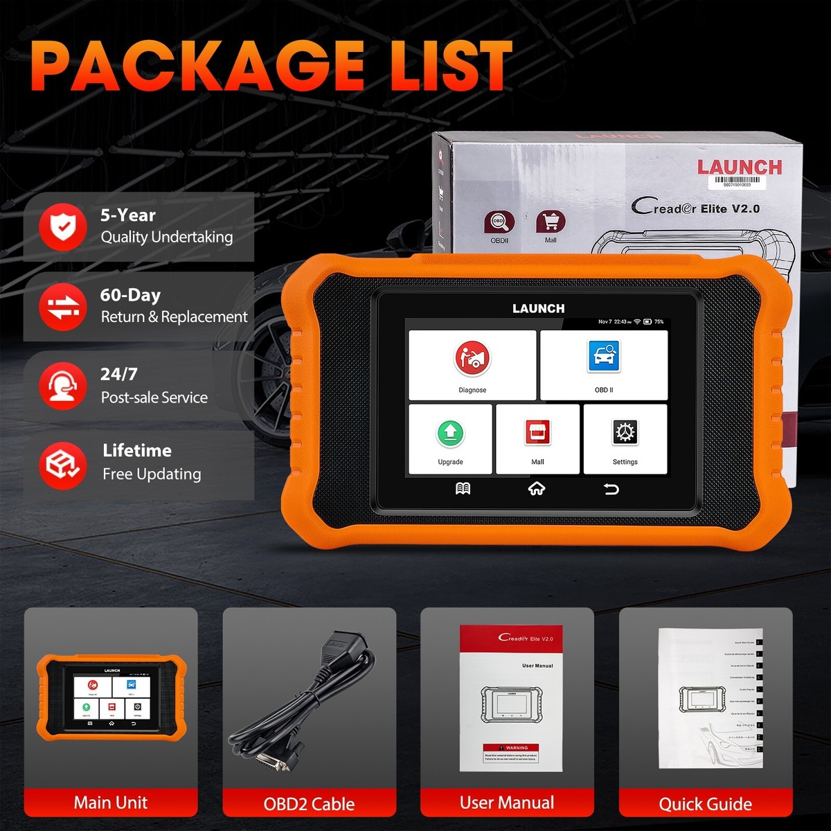 2026 LAUNCH Creader Elite 2.0 for BMW OBD2 Scanner Key Programming
