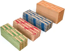 400 PCS Assorted Coin Roll Wrappers–100 Penny, 100 Nickel, 100 Dime, 100 Quarter