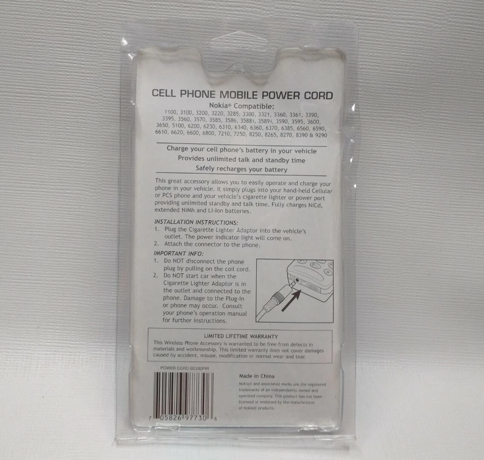 Nokia Cell Phone Charger Moble Power Cord - Image 2 of 4