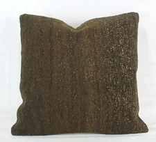 Decorative Handmade Turkish Kilim Pillow Cover 20" Bohomian Brown Kilim Cushion