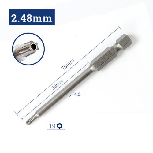 Long Reach Torx Star Hex Security Bit Set Tamper Proof Screwdriver Bits 1/4" - Picture 28 of 65