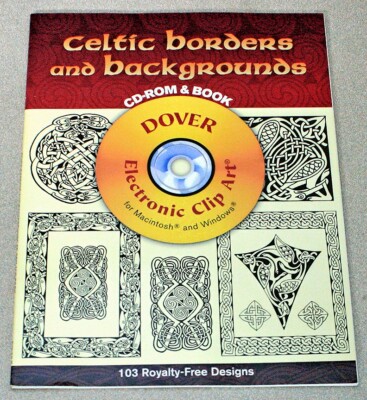 CELTIC BORDERS AND BACKGROUNDS CD-ROM & Book