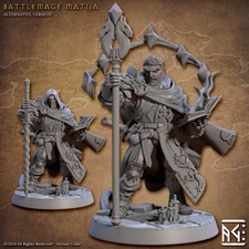 Battlemage Matija Fantasy Miniature DnD RPG Tabletop Game Artisan Guild