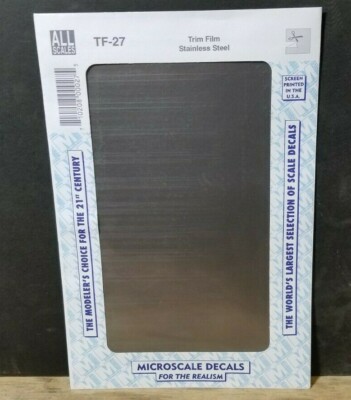 Trim Film Solid Color Decal Sheet  STAINLESS STEEL  Microscale Decal TF-27