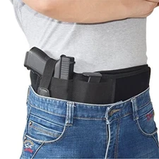US Tactical Concealed Carry Belly Band Holster Waist Pistol Holder Magazine Case