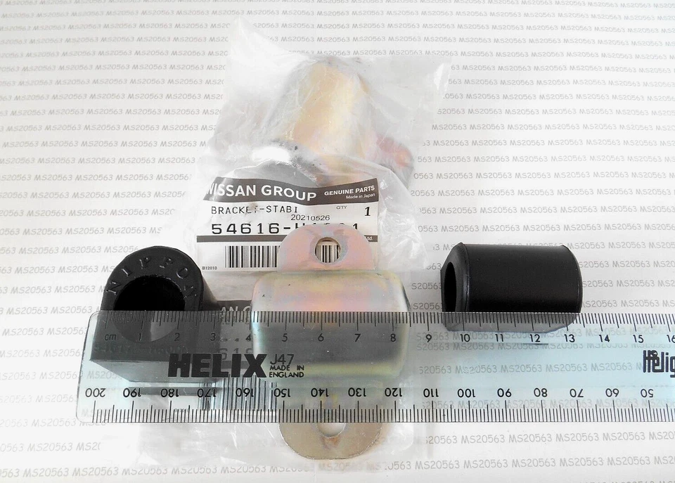 Barra estabilizadora delantera Datsun 1200 B110 B210 1970-73 soportes y bujes 20 mm Foto 2 de 3