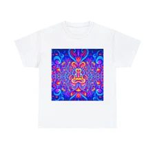 Psychedelic T Shirt Art Unisex Adult Rave Hippie LSD DMT Fractal Mushrooms