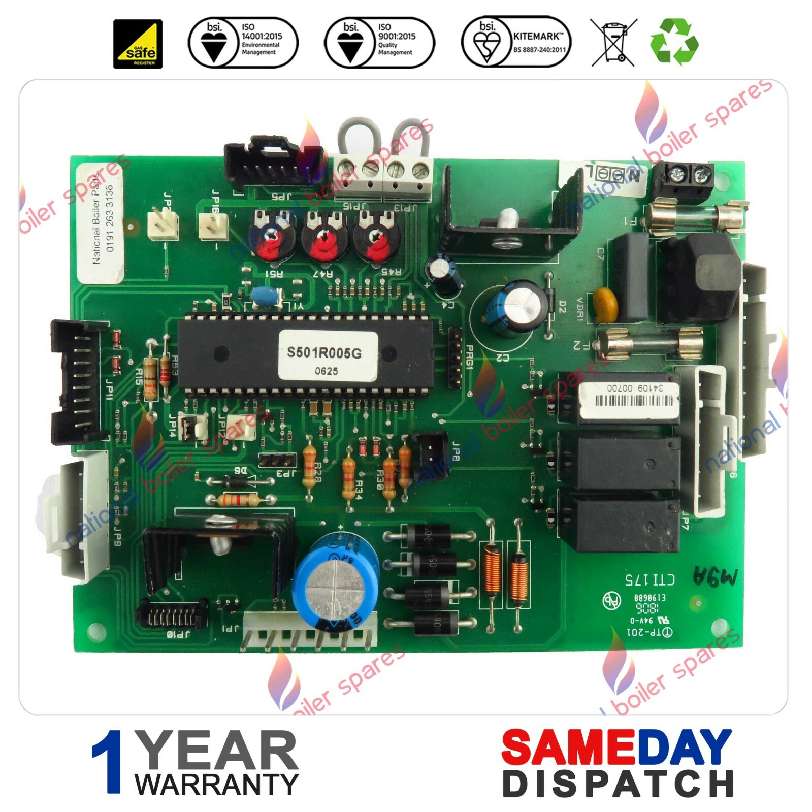 PCB PRINCIPAL RAVENHEAT CSI 120 BAJO NOX & HE 120N 0012CIR11015/0 0012CIR11015/1