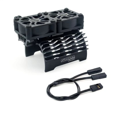 Twin 30mm27000RPM RC Motor Cooling Fan Surpass RC Car Motor Heatsink with Met...