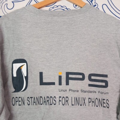 LIPS - LINUX PHONE STANDARDS FORUM SELTENSTES T-SHIRT PROMO EVENT LOGO XXL TEE HYPE