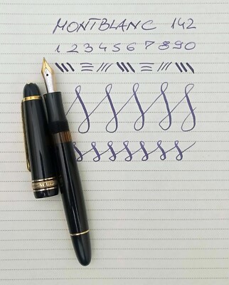 MONTBLANC MASTERPIECE 142 Celluloid Piston Fountain Pen 14K F Flex