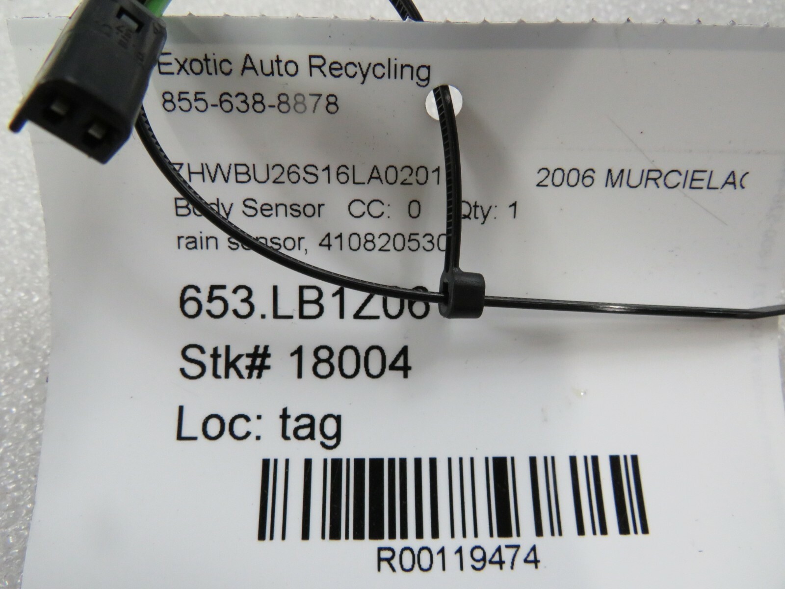 Lamborghini Murcielago, Dash Sensor, Used, P/N 410820530 /  410907539