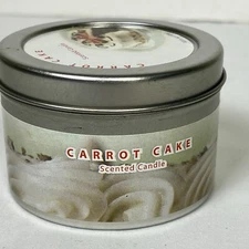 Vintage Home Interiors Carrot Cake Scented Tin Candle New 6.5 oz Used 10 Minutes
