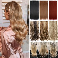 Natural One Piece Real 100 Thick Clip In As Human Hair Extensions Full Head HYT