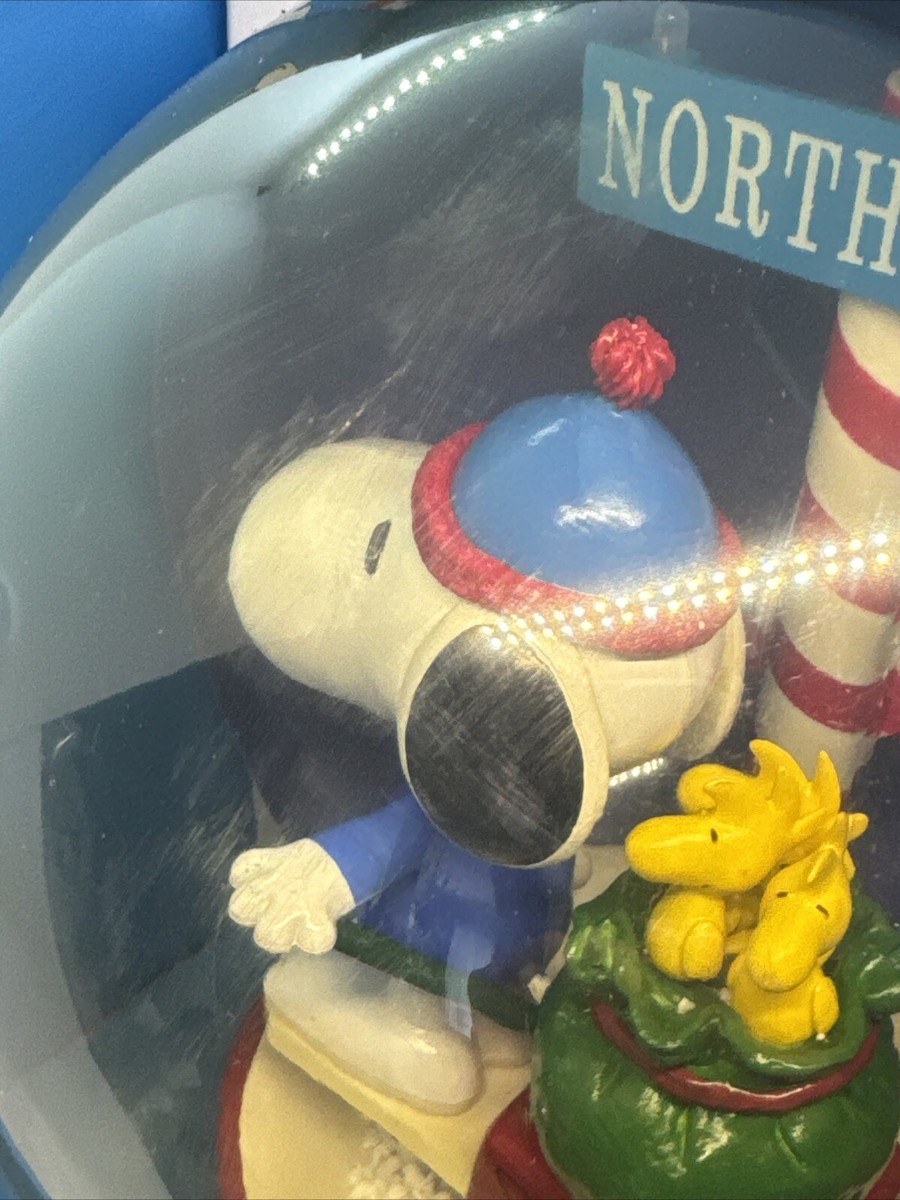 2007 Gemmy Animated Peanuts Snoopy North Pole Musical Waterless