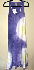 C&C California Purple Yellow Tie Dye Maxi Tank Dress Size XS NWT