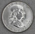 franklin half dollar 1951 Uncirculated