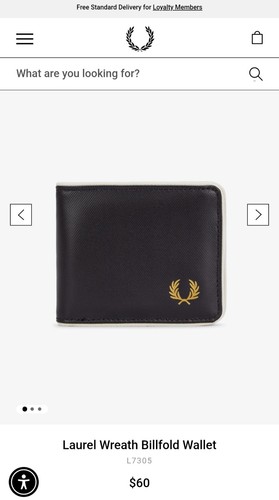 Fred Perry Box Leather Bifold Wallet Black
