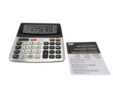 STAPLES DESKTOP CALCULATOR 10 DIGIT DISPLAY SPL-250 SOLAR POWERED + INSTRUCTIONS