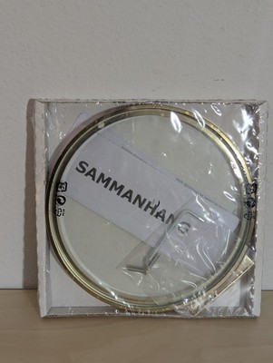 IKEA Sammanhang Gold Frame Glass Free Floating Shelf 6  Clear Tempered Glass