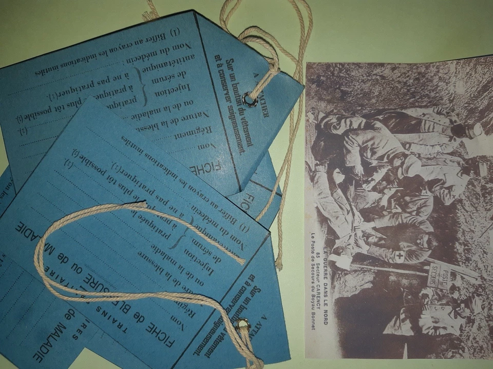 Étiquette Blessé Français 1914-1918 ww1 Militaria - Photo 4/4