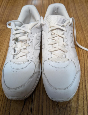 New Balance 456 Women's White Leather Walking Shoes, Size 10B