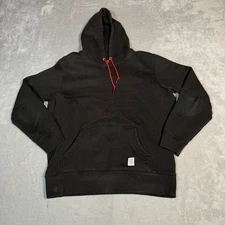 Topo Designs Hoodie Mens Large Black Dirt Organic Cotton Outdoor Hiking Pullover